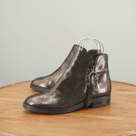See By Chloe Metallic Ankle Boots - Picture 1 of 11